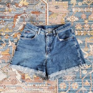 Denim high waisted shorts